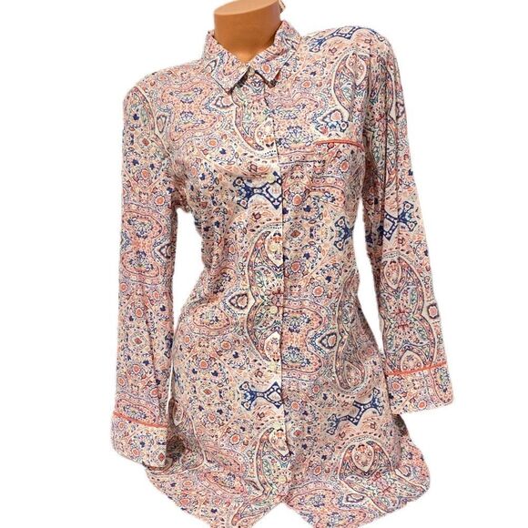 Victoria’s Secret The Mayfair Button Down Sleep Pajama sleepshirt Large - Picture 8 of 8